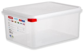 Caixa Hermética Polipropileno Tampa Branca Gn1/2 10L 32.5X26.5X15cm