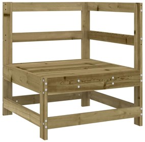 10 pcs conjunto sofás de jardim madeira de pinho impregnada