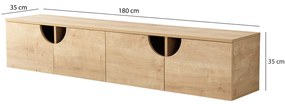Móvel TV Grotte – Carvalho – 180x35x35 cm