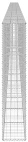Muro gabião com tampas aço galvanizado 900x30x150 cm