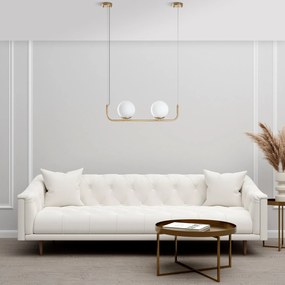 Candeeiro de Teto Faruk – Dourado – Altura Ajustável de 20 a 110 cm