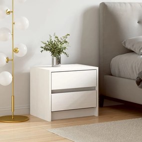 vidaXL Mesa de cabeceira 40x31x35,5 cm madeira de pinho maciça branco