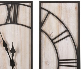 Relógio de parede castanho claro 75 x 75 cm COATLAN Beliani