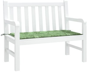 Almofadão banco jardim 100x50x4cm tecido oxford padrão folhas