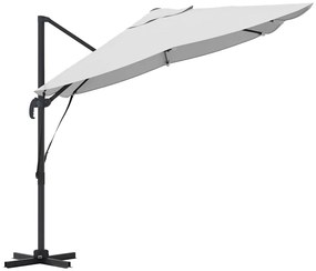 Guarda-Sol Cantilever Roma - Areia 352x251x260 cm em Alumínio