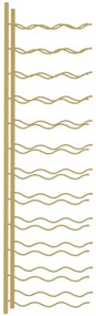Garrafeira de parede para 36 garrafas ferro dourado