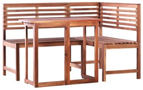 2 pcs conjunto bistrô em madeira de acácia maciça