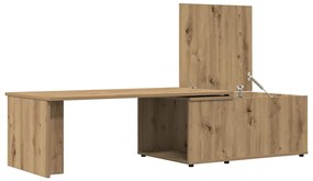Mesa de centro 150x50x35 cm deriv. madeira carvalho artisiano