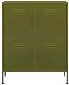 Armário de arrumação aço 80x35x101,5 cm verde-azeitona