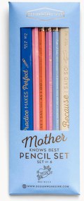 Conjunto de lápis Mother Knows Best, conjunto de 6
