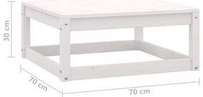 3 pcs conjunto lounge de jardim pinho maciço branco