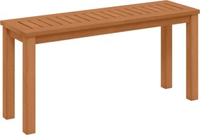 Banco de madeira para jardim com assento de ripas 100 x 30 x 47 cm para a entrada do alpendre do jardim Castanho