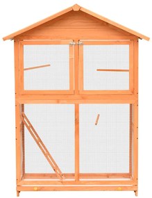 Gaiola para pássaros 125,5x59,5x164 cm pinho e abeto maciços