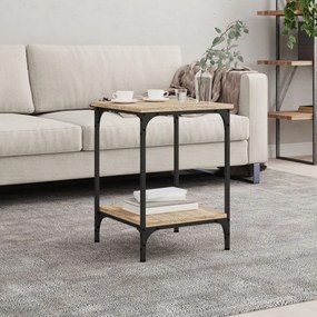 vidaXL Mesa de centro 40x40x55 cm derivados de madeira carvalho sonoma