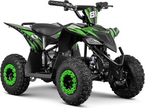 Mini moto 4 elétrica infantil - VOLT 1000 W 36 V, com 3 velocidades reguláveis, c/ marcha atrás Verde