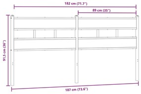 Cabeceira de cama 180cm derivados madeira/ferro carvalho sonoma