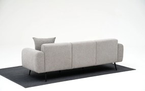 Sofá de 3 Lugares Side – Cinzento Claro – 235x77x82 cm