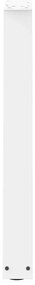 Pernas para mesa de jantar em V, 2 peças, branco, 80x(72-73,3) cm, aço
