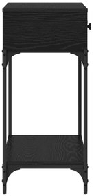 Mesa de Console Carvalho Preto 75x34.5x75 cm Madeira Engenheirada
