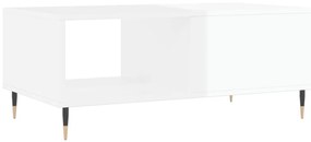 Mesa de centro 90x50x36,5 cm derivados madeira branco brilhante