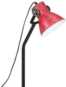 Candeeiro de secretária 25 W 17x17x60cm E27 vermelho desgastado