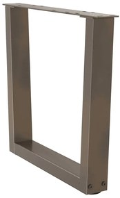 Pés para mesa de centro em formato de V, 2 peças, aço natural, 60x(42-