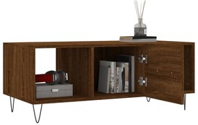 Mesa de centro 102x50x40 cm derivados madeira carvalho castanho