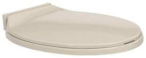 vidaXL Tampo de sanita oval com fecho suave damasco
