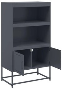 Aparador alto 68,5x38,5x123,5 cm aço antracite