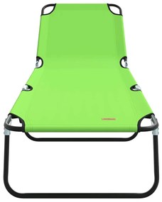 Espreguiçadeira Dobrável 2 pcs Verde Portátil Tecido Oxford 600D