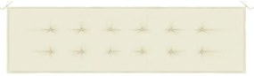 Almofadão p/ banco de jardim 180x50x3 cm tecido oxford creme