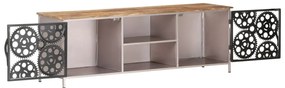 Móvel de TV 120x30x40 cm madeira de mangueira áspera