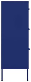 Armário com gavetas aço 80x35x101,5 cm azul-marinho