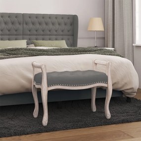 344430 vidaXL Banco 80x45x60 cm tecido cinzento-escuro