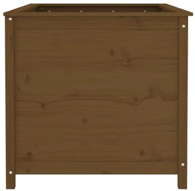 Canteiro elevado jardim 119,5x82,5x78 pinho maciço castanho-mel