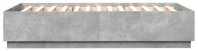Estrutura de cama 150x200 cm derivados de madeira cinza cimento