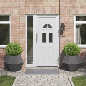 vidaXL Floreira 2 pcs Preto 75 x 75 x 60 cm Aço