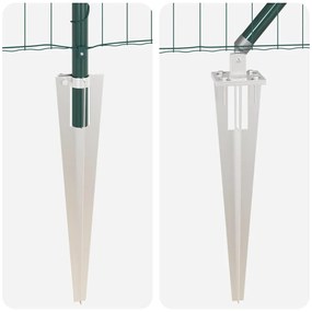 Cerca Euro da com 13 Postes de Espinho 0,4x50 m Aço Galvanizado Verde