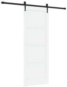 Porta Deslizante vidaXL com Conjunto de Hardware Branca 78x211 cm Made