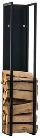 Suporte para lenha Spark 25 x 180 x 25 cm Preto