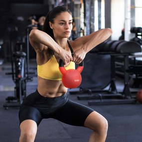 Kettlebell de 10kg de Ferro Fundido Haltere Kettlebell com Revestiment