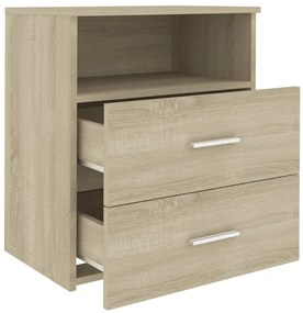 Mesas de cabeceira 2 pcs 50x32x60 cm carvalho sonoma
