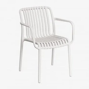 Pacote de 2 cadeiras de jardim Wendell com braços Gardénia Branco - Sklum