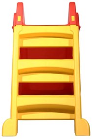 Escorrega dobrável infantil interior/exterior vermelho/amarelo