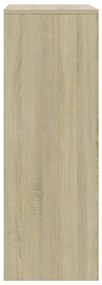 Aparador com 6 gavetas 50x34x96 cm contraplacado cor carvalho