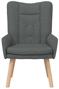 Cadeira Relaxante vidaXL Cinza Escuro em Tecido