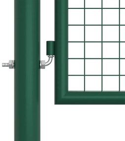 Portão de jardim em rede 390x125 cm aço verde