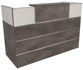 Balcão Receção 1600x600x1100mm Tanger Efeito Marmore Riva