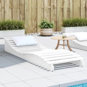 vidaXL Espreguiçadeira 205x60x31,5 cm madeira de pinho maciça branco