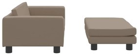 Cama para cães com extensão 100x50x30cm couro artif. cappuccino